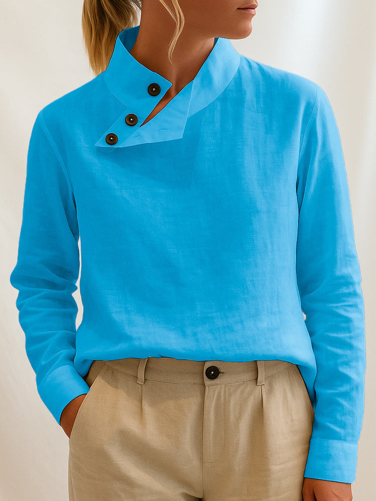 Casual Stand Collar Long Sleeve Conventional Pullover Digital Printing