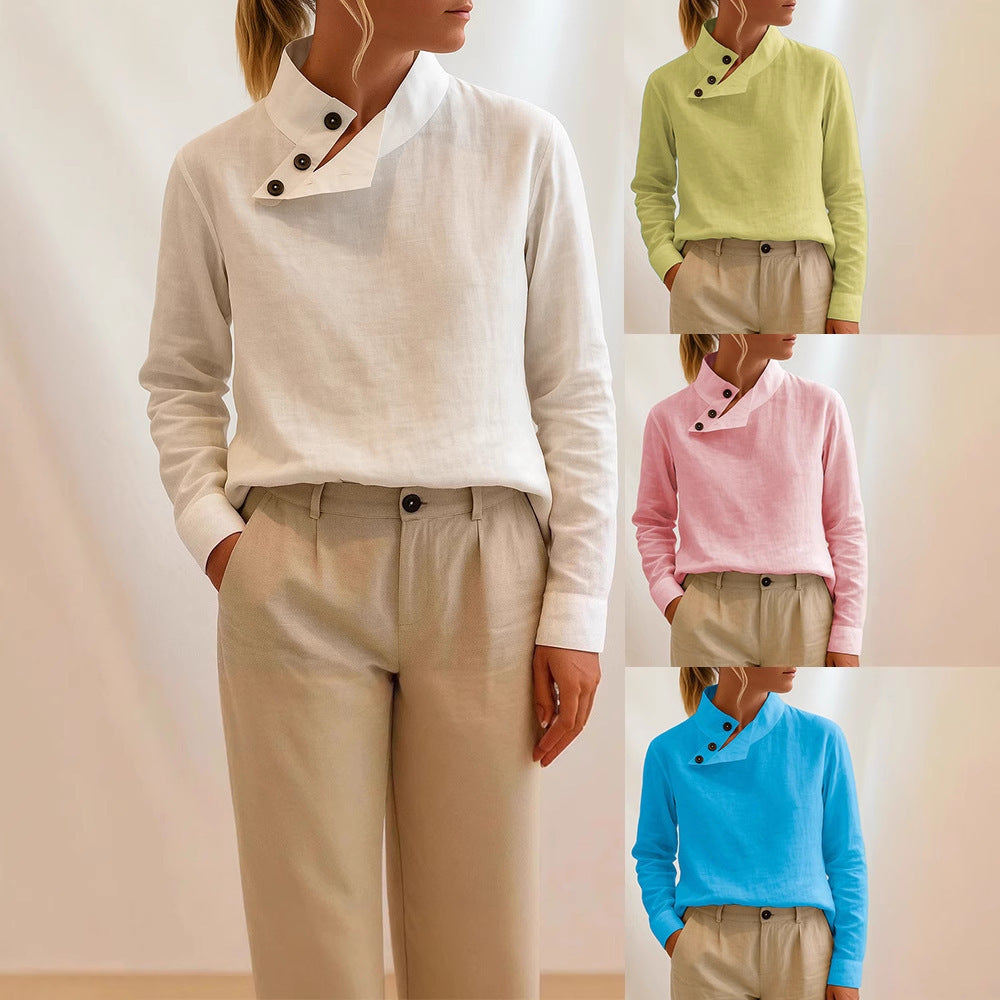 Casual Stand Collar Long Sleeve Conventional Pullover Digital Printing